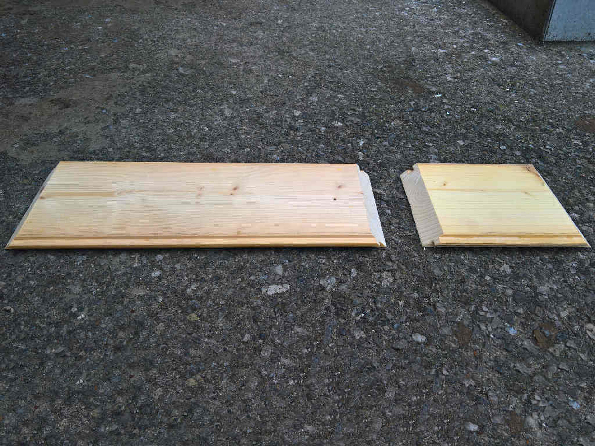 Wooden part was cut into two parts