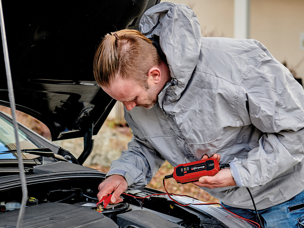 car battery is connected